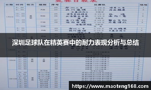 深圳足球队在精英赛中的耐力表现分析与总结